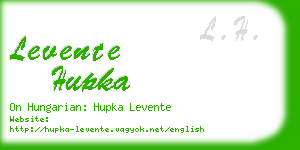 levente hupka business card